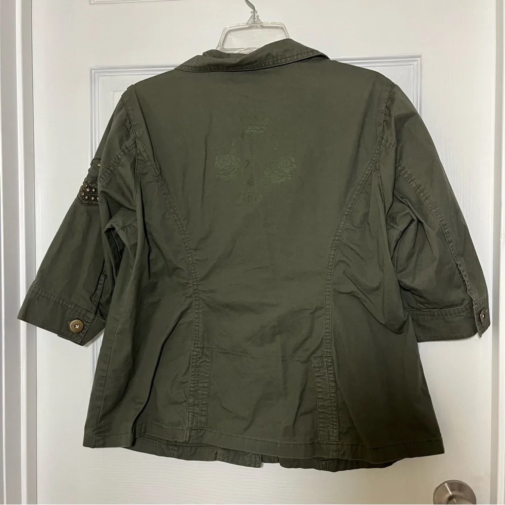 dots Army Green Utility Jacket